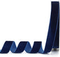 Navy Blue Velvet Ribbon,1" W x 20Yd Single Face,Great for Gift Wrapping,Hair Bows,Handmade Craft and Christmas,Wedding Decoration (1" Navy Blue)