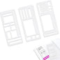 Handmade Flexible Record Template, Planner Stencil Set for Dot Grid Journals, DIY Flexible Drawing and Checklist Templates Suitable for Various Occasions (Set A)