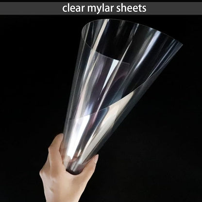 16 Pack 6 Mil Clear Mylar Stencil Sheets, 12" x 12" Blank Reusable Plastic Template Sheets for Cricut, Laser Cutting, Gyro-Cut Tool Template Material