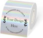 Square Thermal Labels Stickers 3" x 3", Holographic Square Thermal Stickers Labels, Glitter Self-Adhesive Direct Thermals Label for Small Business- Holographic Silver