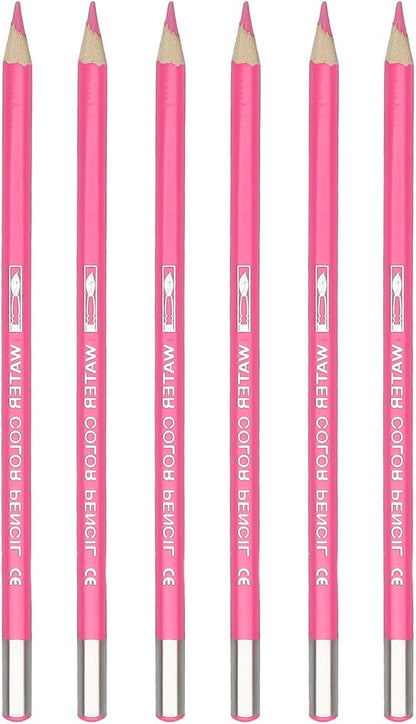 PATIKIL Watercolor Pencil, 6Pcs Water Soluble Pencils for Blending, Coloring, Sketch Drawing, Painting, Pale Pink