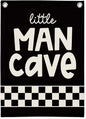 Boy Room Decor,Little Man Cave Sign for boys,Little Man Cave Linen Canvas Banner,Kids Room Wall Hanging Flag Banner, Adventure Nursery Sign for Baby and Kids, Playroom Wall Hanging Flag 18x25 Inch