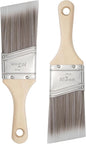 Paint Brushes, 2 Inch, 2 Pack, Angled Brushes with Short Handle, Shortcut Paintbrush for Paints and Stains, Small Paint Brushes for Walls, Furniture, Cabinets and Home Improvement
