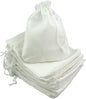 Palmhomee Pack of 25 Burlap Gift Bags with Drawstring Linen Jewelry Pouches Wedding Hessian Jute Bags for Birthday and Treat Pouches Party Wedding Favors Gift (6x8 Inch, White)