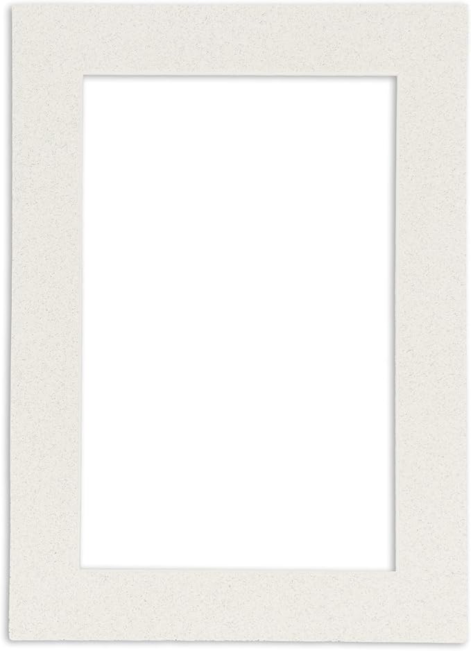 Pack of Ten Acid Free 8x10 Mats Bevel Cut for 6x8 Photos - Oyster Shell White Precut Matboards With Backing Boards and Self Seal Photo Mat Bags For Pictures, Photos, Framing - 4-ply Thickness