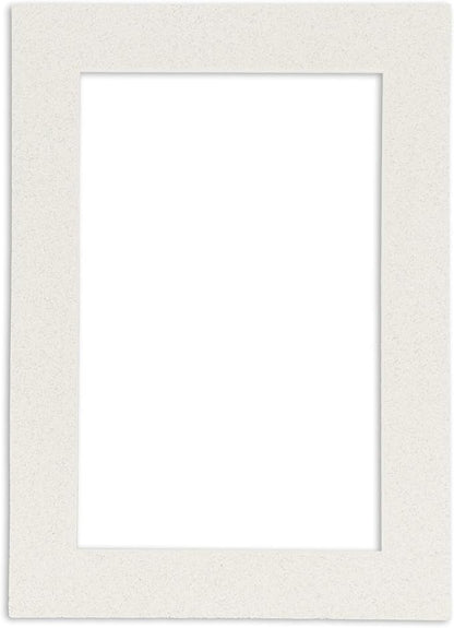 Pack of 25 Acid Free 8x10 Mats Bevel Cut for 5x8 Photos - Oyster Shell White Precut Matboards For Pictures, Photos, Framing - 4-ply Thickness