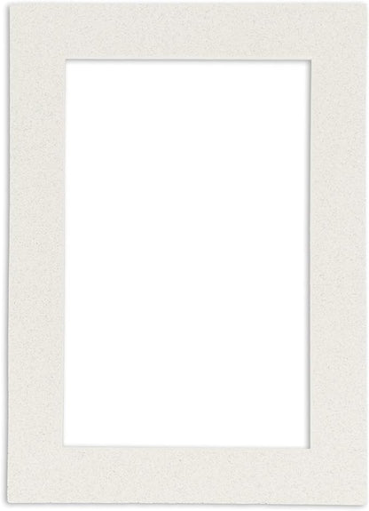 8x10 Mat Bevel Cut for 5x8 Photos - Acid Free Oyster Shell White Precut Matboard - For Pictures, Photos, Framing - 4-ply Thickness