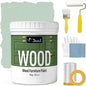 DWIL Matte Finish Furniture Paint - 32 Oz Wood Paint for Cabinets, Doors, Tables, and Dressers Refinishing - Water-Based, Non-Toxic & Odorless, Easy to Apply(Organza Green)-With Tools