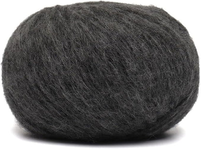 Pullu - Baby Alpaca Merino Wool Yarn Set of 3 Skeins (150 Grams) Worsted Weight - Sourced Directly from Peru - Heavenly Soft and Perfect for Knitting and Crocheting (Gray)