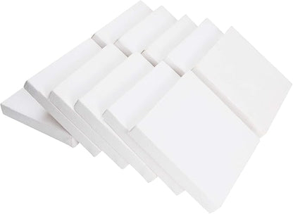 CertBuy Stretched Canvas 6 x 6 inch, 24 Pack 100% Cotton Blank Canvas Board for Painting, Acrylic Paint, Oil Paint and Wet Art Media