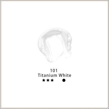 Artecho White Acrylic Paint, Titanium White Paint (120ml / 4.05oz) Tubes, Art Craft Paints for Canvas Painting, Rock, Stone, Wood, Fabric, Art Supplies