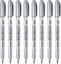 MYARTOOL Metallic Marker Pens, Silver Metallic Permanent Markers for Artist Illustration, Crafts, Gift Card Making, Scrapbooking, Fabric, DIY Photo Album, Value Set of 8