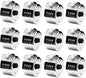 12 Pcs Hand Tally Counter 4-Digit Lap Counter Clicker, Manual Mechanical Handheld Pitch Click Counter with Finger Ring for School Golf & Knitting Row Croche