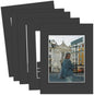 MBC Mat Board Center, 5 Pack 12x16 for 8.5x11 Black Picture Mats Frame Mattes, Bevel Cut, Acid Free, 4-ply Thickness