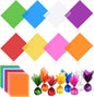 PEASUG 120 PCS Cellophane Sheets, Cello Sheets, Cellophane Paper Sheets, Colored Cellophane Wrap, Transparent Plastic Sheets for DIY Crafts Project, Art, Lights, Window Decoration（6x8 Inches)