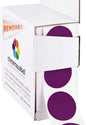 ChromaLabel 1 Inch Round Label Removable Color Code Dot Stickers, 1000 Labels per Dispenser Box, Purple