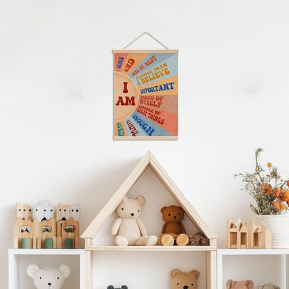 Inspirational Boho Sun Poster Hanger, Positive Affirmations Wall Decor, Sunshine Posters, Educational Posters Wall Art Wall Hanging Banner Classroom Bedroom Nursery Home Living Room Decor