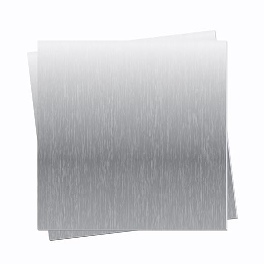 2 Pieces 6061 T651 Aluminum Sheet Metal 6X 6x0.02(24Gauge) Inch Rectangle Metal Plate, 0.5mm Aluminum Sheet, Plate for Crafting, Industry