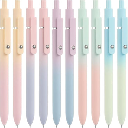 Vanhench 10Pcs Gel Pens, Cute Pens for Trendy Teen Girl Stuff, Happy Birthday Gift Basket, Aesthetic School Supplies, Ideal for 8 9 10 11 12 13 14 Year Old Girl (10PCS Gradient)