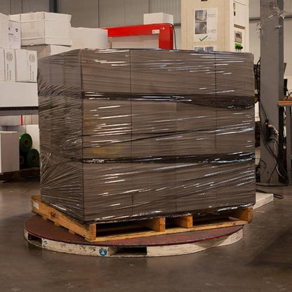 PSBM Black Stretch Wrap, 15 Inch x 1476 Feet, 4 Pack, Tinted Pre-Stretched Shrink Wrap Film for Moving, Packaging, Pallet Wrapping