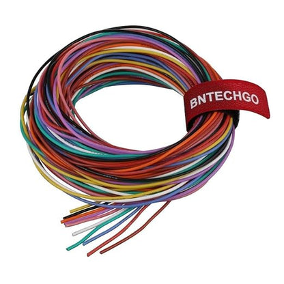 BNTECHGO 24 Gauge Silicone Wire Kit 10 Color Each 5 ft Flexible 24 AWG Stranded Tinned Copper Wire