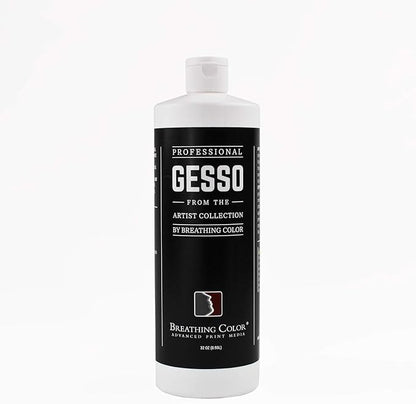 White Gesso Canvas Primer 32 oz Give Your Art The Ultimate Base Prime! Keep Paint from Absorbing! Whether Acrylics, Oils, Watercolors or Pastels, Make Every Painting Look its Absolute Best
