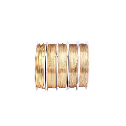 KC Gold Copper Wire 0.4mm Bead Cord for Bracelet Necklace Charm Beading Jewelry Making 27yard