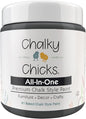 Chalky Chicks All-in-One Chalk Paint for Furniture or Cabinet -4Fl Oz -Matte Finish Gun Metal Gray (Dark Gray) for Metal, Wood Furniture Paint - No Sanding All-in-One for Home Decor & Crafts, USA Made