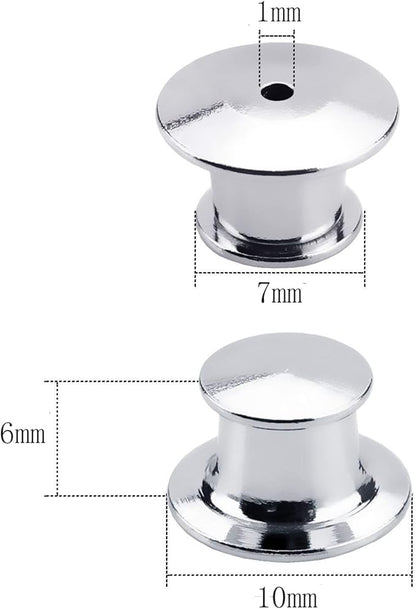 E-lishine 50 Pcs Metal Pin Backs Locking Pin Keepers No Tool Required，Locking Clasp with Storage Case