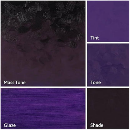 Tusc & Pine Artist Oil Paint - Dioxazine Purple, 40 ml, Non-Yellowing, Rich & Creamy Consistency, Maximum Pigment Load, Small Batch Milled Oil Paints Made in the USA for Professional Artists
