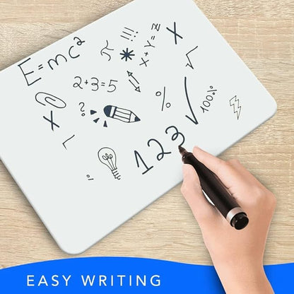 Small White Board, 9 x 12 Double Sided Dry Erase Lapboard for Kids, Office and Classroom