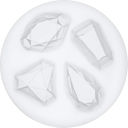 Mini Gems Silicone Mold for Cake Decorating, Crafting, Polymer Clay, Resin Epoxy 4-Cavity