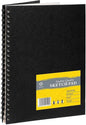 CONDA 9"x12" Double-Sided Hardbound Sketchbook, 60 Sheets, Heavyweight Hardcover Sketchbook, Spiral Sketch Pad, Durable Acid Free Drawing Paper for Drawing Painting