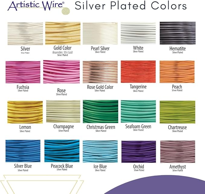 Artistic Wire, 26 Gauge Tarnish Resistant Colored Copper Craft Wire, Powder Blue, 30 yd