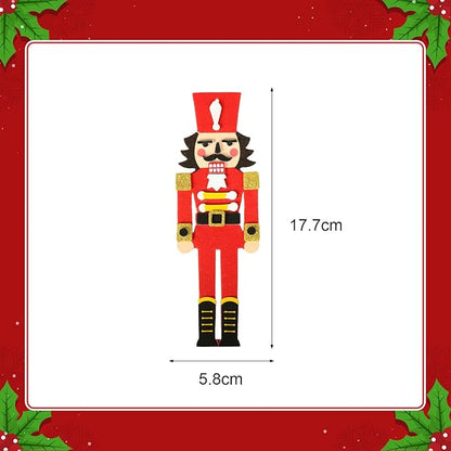Fennoral 12 Pack Nutcracker Craft Kit for Kids Make You Own Foam Stickers Ornament DIY Christmas Arts and Crafts fo Chirstmas Party Supplies Christmas Tree Decoration