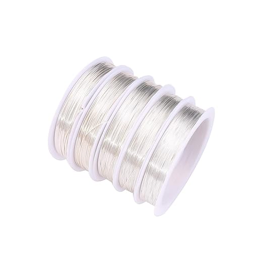 Silver Copper Wire 0.5mm Bead Cord for Bracelet Necklace Charm Beading Jewelry Making 22yard