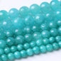 32PCS 12MM Lake Blue Chalcedony Stone Beads Energy Healing Beads for DIY Jewelry Bracelet Necklace Making for Jewelry Making 15Inch