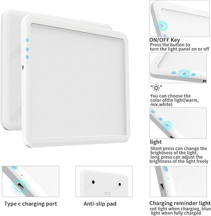 Rechargeable A3 Diamond Art Light Board,Super Bright Tracing Light Box,6 Levels Brightness with 3 Colors Mode and Stand, Wireless Tracing Pad for Diamond Painting,Weeding Vinyl,Sketching & Drawing