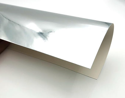 TGXRZX Metallic Silver Cardstock Paper,Size 8 "x 11" (250gsm), 15PCS,Mirror Finish Gold Foil Board for Crafting, Invitations, and Decorations,Die Cut and Plotter,Card Making (Bright silver)