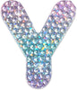 StickerBeans® Rhinestone Alphabet Letter Sticker Y - Unique Sparkly Design 2” x 2” Cut-to-Shape Adhesive - Personalization, Collecting, Gifting, Scrapbooking, Decorating Laptops, Phone Cases, All Ages