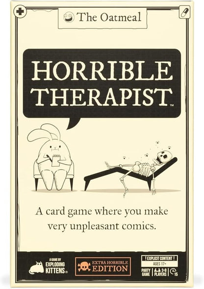 Horrible Therapist: Extra Horrible Edition by Exploding Kittens - A Card Game for 3-8 Players, Ages 17+ - Adult Party Game for Family Night