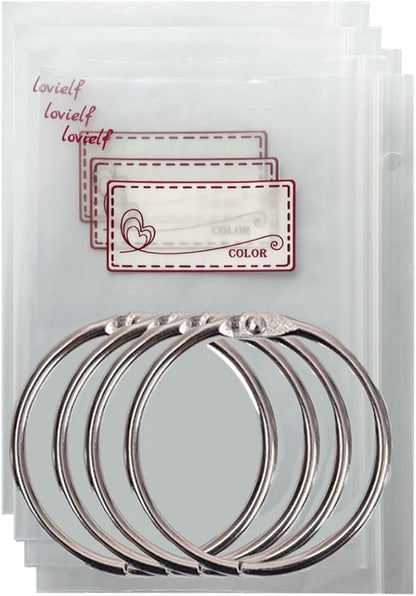 Embroidery Threads Cross Stitch Floss Bag Organizer 5.12 x 3.6 inch - 200 Pack with 4 Rings