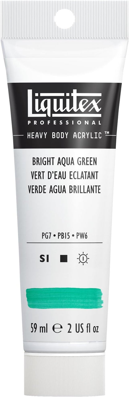 Liquitex Professional Heavy Body Acrylic Paint, 2-oz (59ml) Tube, Bright Aqua Green