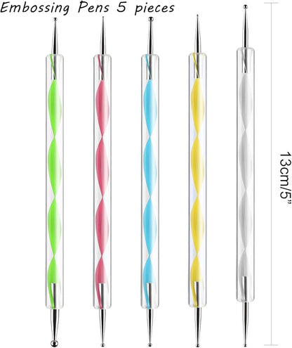 ASTARON 150 Sheets Black Carbon Copy Paper and Tracing Paper with 5 Pcs Embossing Styluses Tool Set, Carbon Transfer Paper for Tracing on Wood Fabric