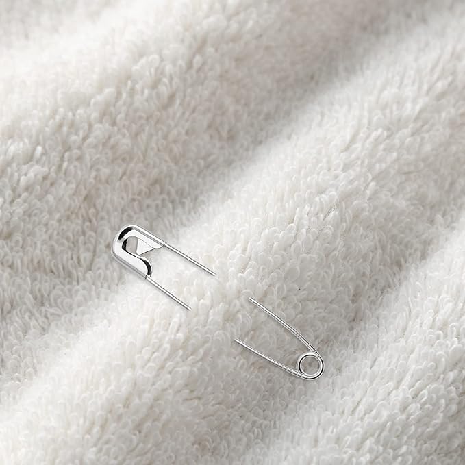 200 PCS 55mm / 2.2 Inch Safety Pins Heavy Duty Quilting Pins, Large Safety Pins Size 4, Silver Metal Sewing Pins, Big Safety Pins for DIY Crafts Jewelry Making Baby Clothing (Nickel Plated)