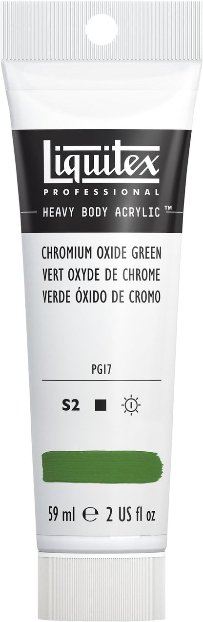 Liquitex Professional Heavy Body Acrylic Paint, 2-oz (59ml) Tube, Chromium Oxide Green