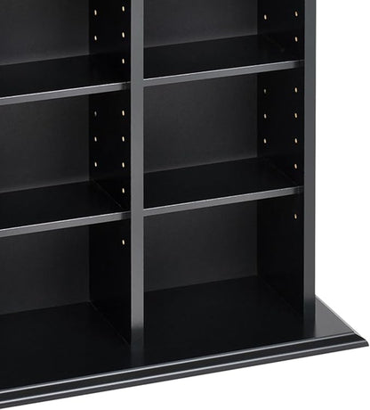 Prepac 2 Column Tall Cabinet Media Storage, 22" Wide, Black