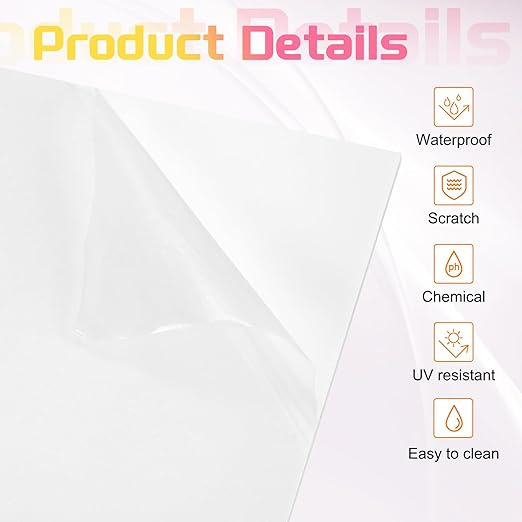 uxcell 3Pcs Acrylic Sheets 12x8 Inch Acrylic Panel 1/8 Inch-3mm Plastic Board for Picture Frames Sign Holders DIY Display Projects Craft, White