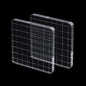 2Pcs Clear Stamp Blocks Set, 3 x 3 Inch Square Acrylic Blocks for Stamping With Grid Lines - Scrapbooking Crafts Tools
