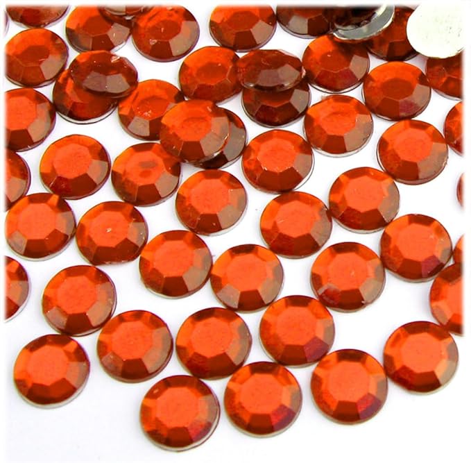 The Crafts Outlet 144pc Rhinestones Round 10mm - Flatback Ruby Red RED